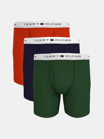 Férfi Tommy Hilfiger Pamut classics boxer brief 3pk Boxer Briefs Zöld | HU 1365DFM